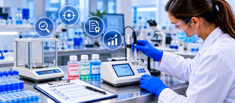 Capa – Calibração Regular – Garantia de Precisão em Laboratório.