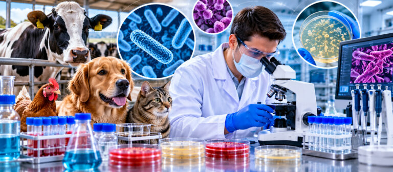 Capa – Microbiologia Veterinária – Controle de Doenças em Animais