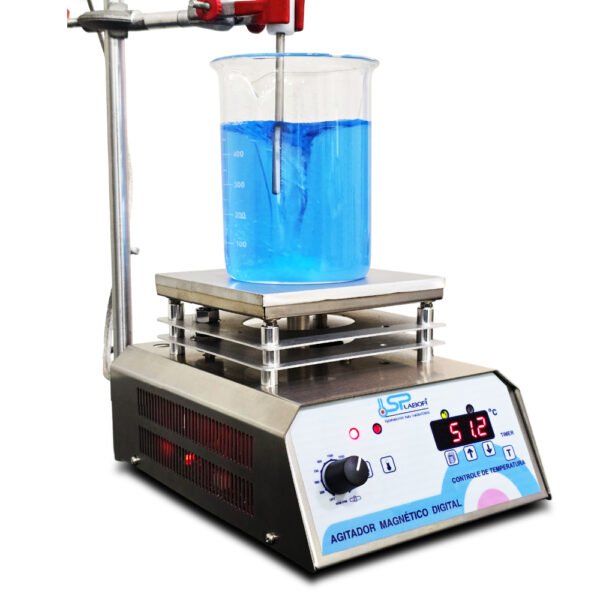 Agitador Magnético Digital em Aço Inox - Com Aquecimento - Capacidade 10 Litros - Velocidade 250 a 1600 RPM/TPM - Com Controle de Temperatura da Chapa e do Líquido - Modelo SP-164 - SPLABOR - Imagem 13