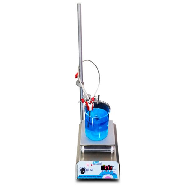 Agitador Magnético Digital em Aço Inox - Com Aquecimento - Capacidade 10 Litros - Velocidade 250 a 1600 RPM/TPM - Com Controle de Temperatura da Chapa e do Líquido - Modelo SP-164 - SPLABOR - Imagem 3
