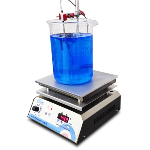 Agitador Magnético Digital em Aço Inox - Com Aquecimento - Capacidade 20 Litros - Velocidade 250 a 4200 RPM/TPM - Com Controle de Temperatura da Chapa e do Líquido - Modelo SP-165 - SPLABOR - Imagem 18