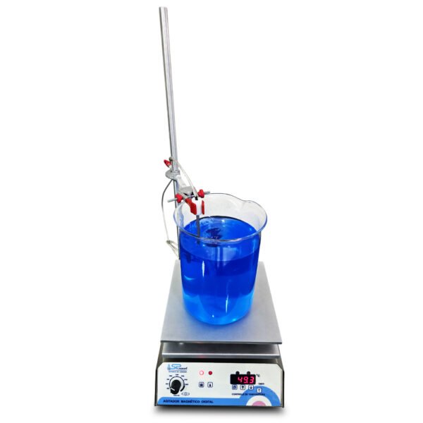 Agitador Magnético Digital em Aço Inox - Com Aquecimento - Capacidade 20 Litros - Velocidade 250 a 4200 RPM/TPM - Com Controle de Temperatura da Chapa e do Líquido - Modelo SP-165 - SPLABOR - Imagem 8