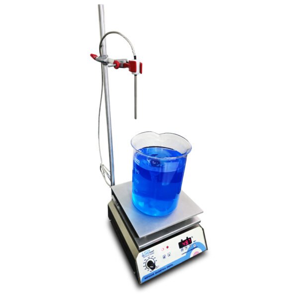 Agitador Magnético Digital em Aço Inox - Com Aquecimento - Capacidade 20 Litros - Velocidade 250 a 4200 RPM/TPM - Com Controle de Temperatura da Chapa e do Líquido - Modelo SP-165 - SPLABOR