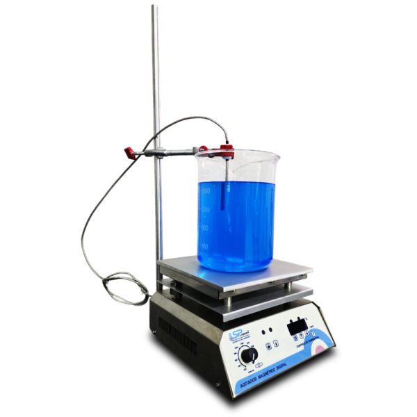 Agitador Magnético Digital em Aço Inox - Com Aquecimento - Capacidade 20 Litros - Velocidade 250 a 4200 RPM/TPM - Com Controle de Temperatura da Chapa e do Líquido - Modelo SP-165 - SPLABOR - Imagem 5