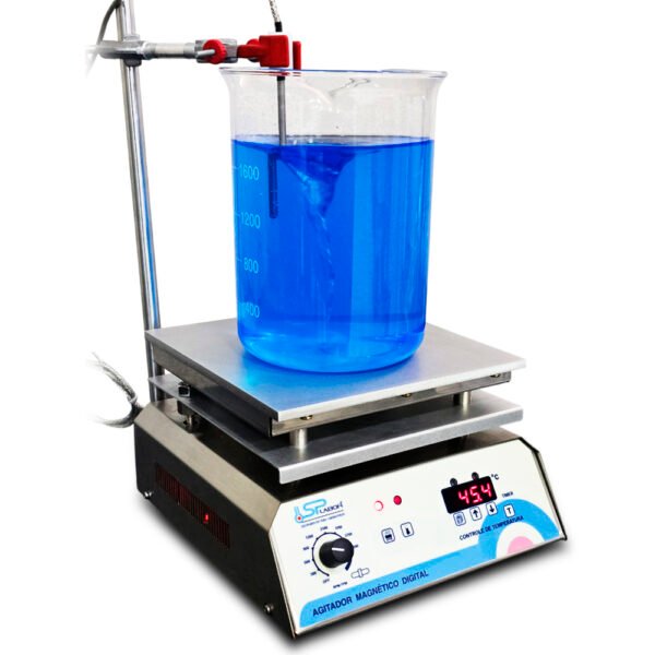 Agitador Magnético Digital em Aço Inox - Com Aquecimento - Capacidade 20 Litros - Velocidade 250 a 4200 RPM/TPM - Com Controle de Temperatura da Chapa e do Líquido - Modelo SP-165 - SPLABOR - Imagem 13