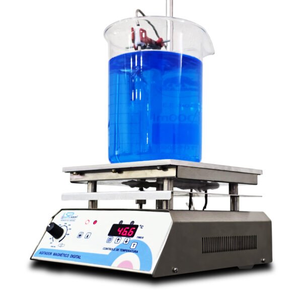 Agitador Magnético Digital em Aço Inox - Com Aquecimento - Capacidade 20 Litros - Velocidade 250 a 4200 RPM/TPM - Com Controle de Temperatura da Chapa e do Líquido - Modelo SP-165 - SPLABOR - Imagem 15