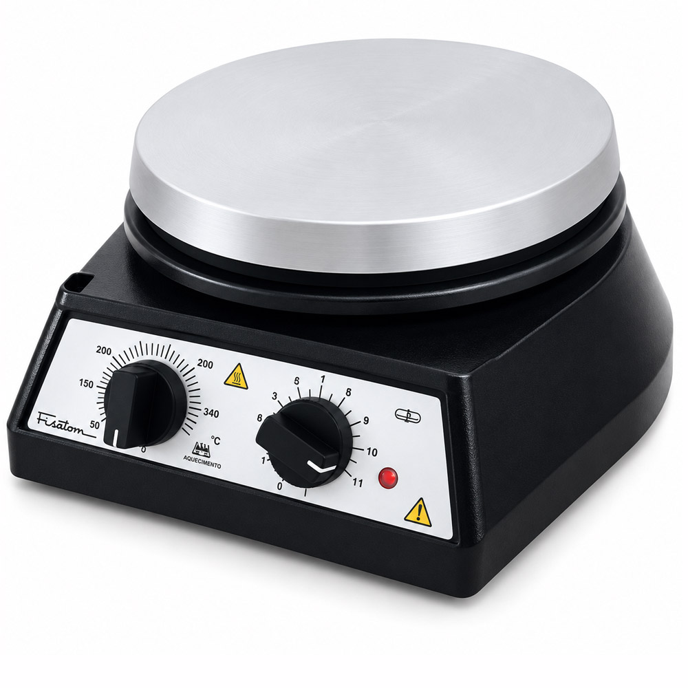 Agitador Magnetico com Aquecimento 752A 1 Agitador Magnético com Aquecimento - Capacidade 4 Litros - Temperatura Controlada 50°C a 360°C - Com 1 Barra Magnética - Modelo 752A