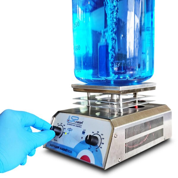 Agitador Magnético - Com Aquecimento em Aço Inox (Extra Potente) - Capacidade 5 Litros - Velocidade 250 a 1600 RPM/TPM - Modelo SP-160 - SPLABOR - Image 17
