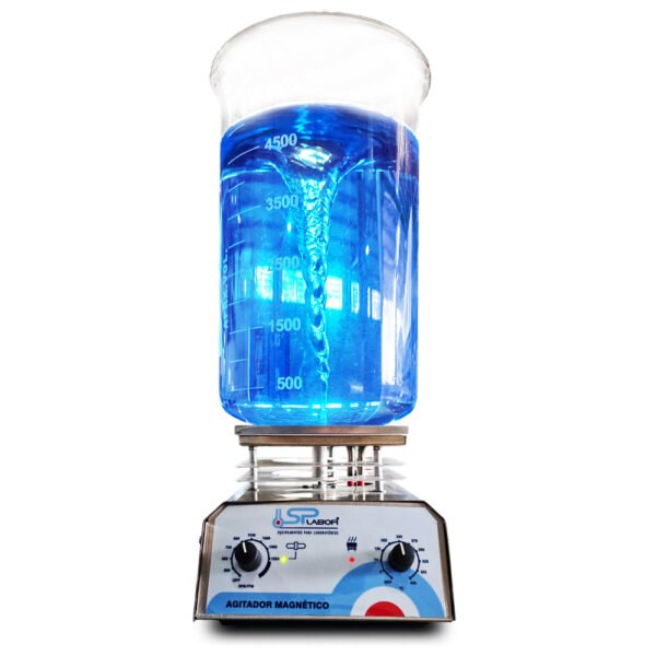 Agitador Magnético - Com Aquecimento em Aço Inox (Extra Potente) - Capacidade 5 Litros - Velocidade 250 a 1600 RPM/TPM - Modelo SP-160 - SPLABOR - Image 5