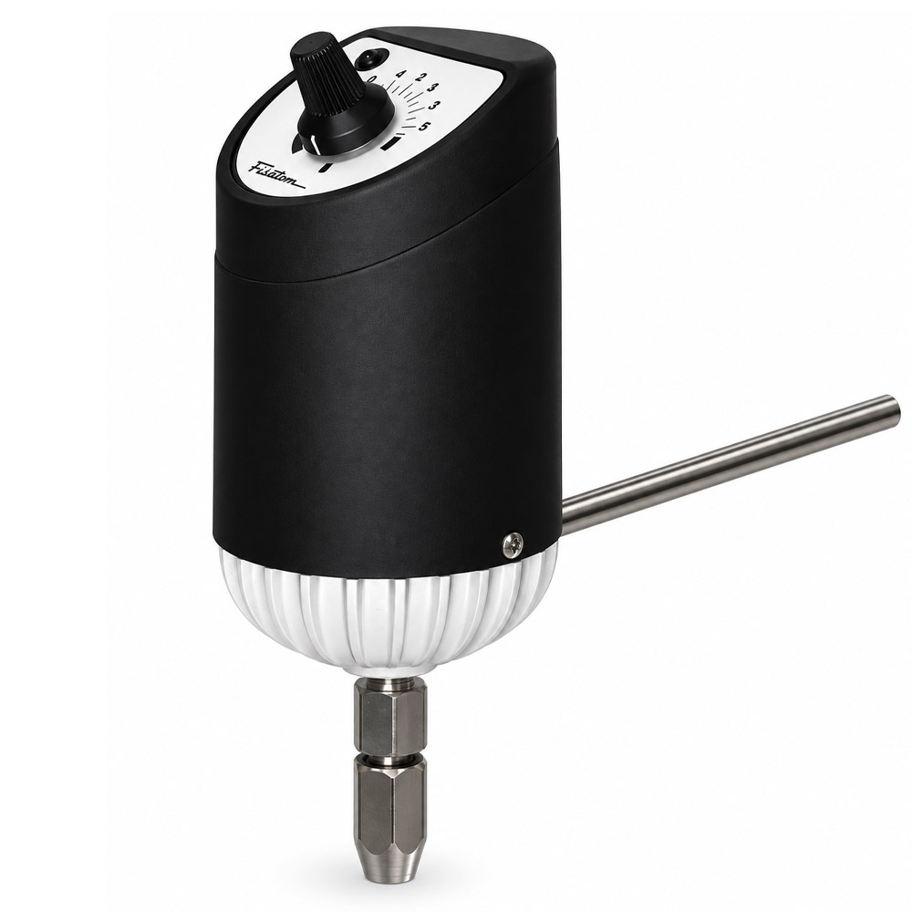 Agitador Mecanico Analogico 711 Agitador Mecânico Analógico - Faixa de Rotação 170 a 2000 r/min - Capacidade 6 litros - Viscosidade baixa 100 a 1000 mPas/cps - Com Haste, Hélice ou Suporte - Modelo 711