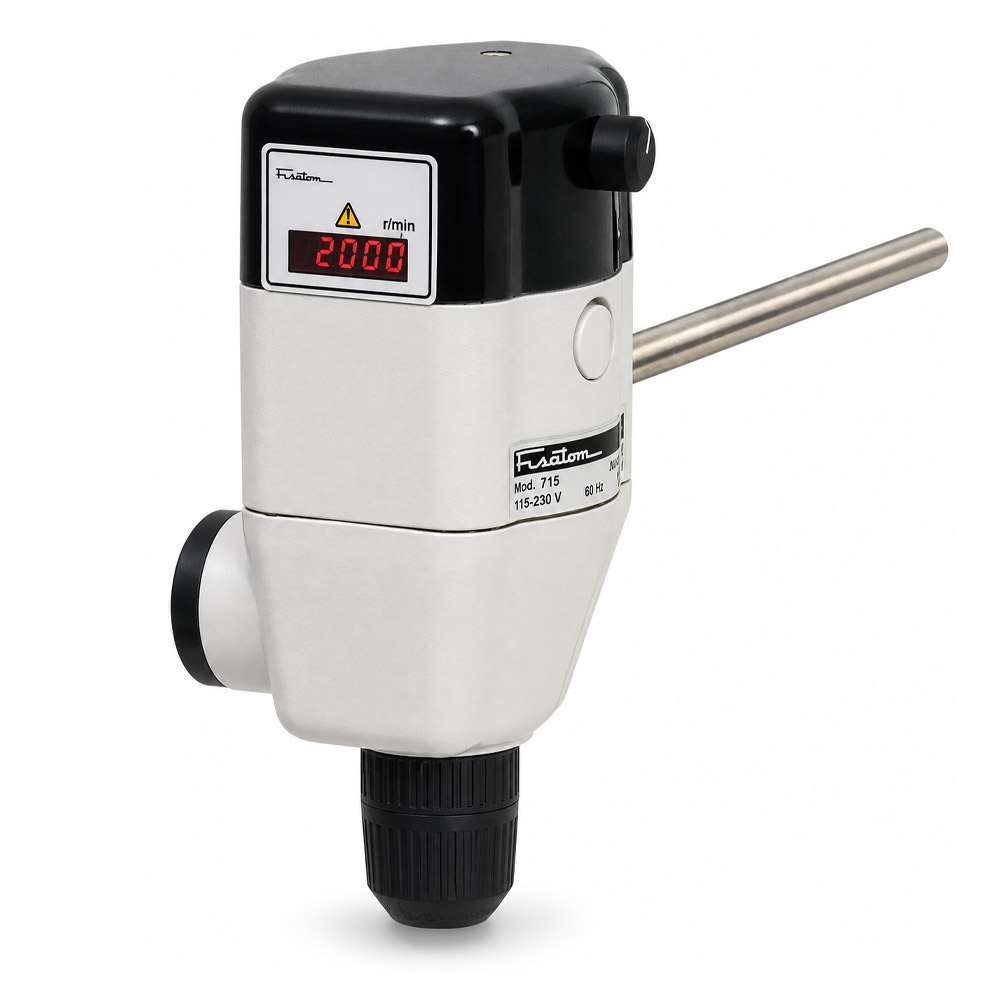 Agitador Mecanico Digital 715ws Agitador Mecânico Digital – Faixa de Rotação 170 a 2000 r/min – Capacidade 20 litros – Viscosidade média até 10.000 mPas/cps – Com Haste, Hélice e Suporte – Modelo 715WS