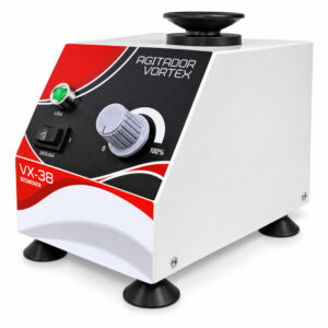 Agitador de Tubos Vortex / Frascos - Velocidade Ajustável até 3800 RPM - Carga Máxima 1 Kg - Com 4 Plataformas - Modelo VX-38-BI
