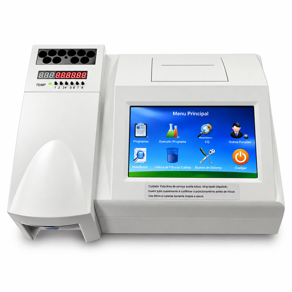 Analisador Bioquimico com Impressora Termica 3 Analisador Bioquímico com Impressora Térmica e Tela Touch Screen - Faixa de absorção 0~4.500 Abs - Bivolt - Modelo DKP-620-BI - Imagem 2