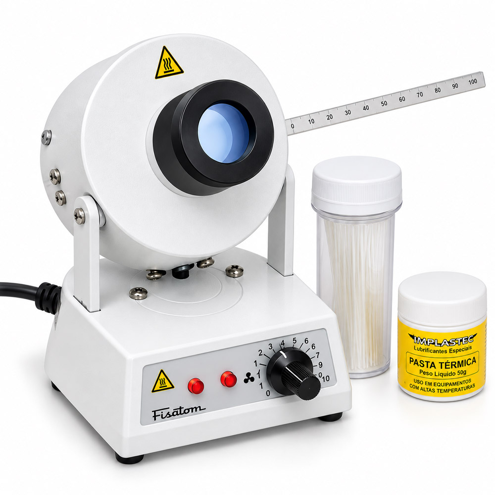 Aparelho de Ponto de Fusao a seco 431 1 Aparelho de Ponto de Fusão a seco - Analógico - Capacidade para até 3 Tubos Capilares - Faixa de Utilização 50 a 300°C - Modelo 431