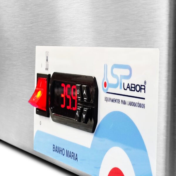 Banho Maria Digital - Inox - Capacidade 16 Litros - Temperatura até 100°C - Modelo SP-20/100ID - SPLABOR - Imagem 16