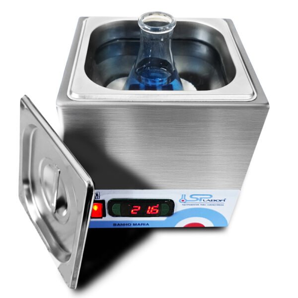 Banho Maria Digital - Inox - Capacidade 2 Litros - Temperatura até 200°C - Modelo SP-02/200ID - SPLABOR - Imagem 4
