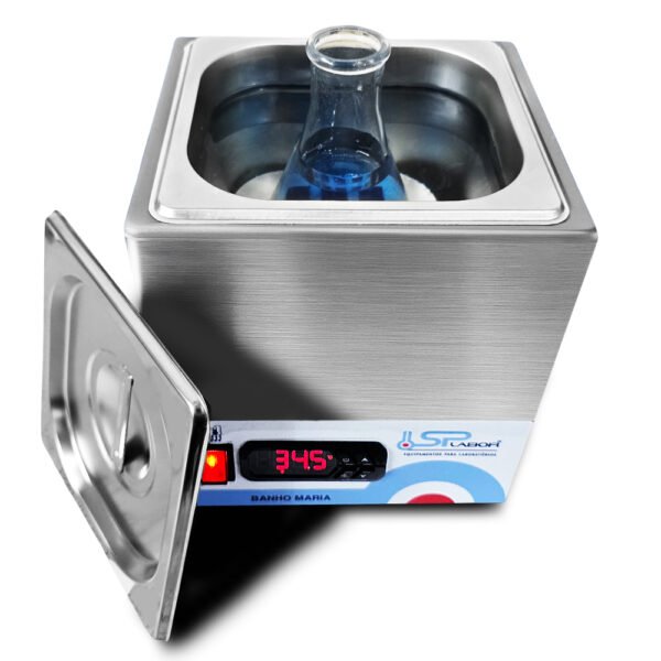 Banho Maria Digital - Inox - Capacidade 2 Litros - Temperatura até 100°C - Modelo SP-02/100ID - SPLABOR - Imagem 4