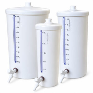 Barrilete em Plástico PVC - Capacidades 5, 10 e 20 Litros - Com Tampa e Torneira de 1/2 Polegadas - SPLABOR