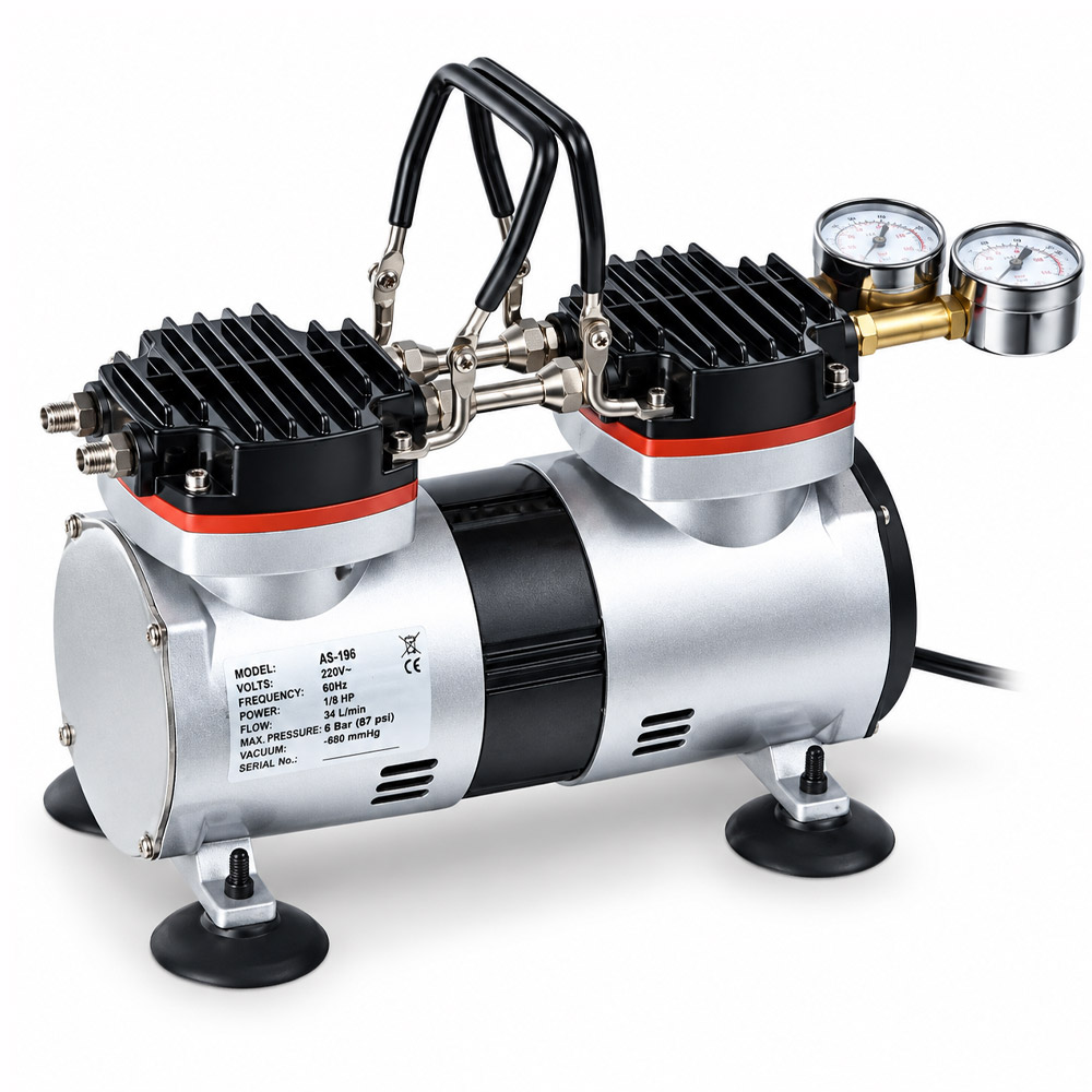 Bomba de Vacuo tipo Pistola VAC30W Bomba de Vácuo tipo Pistola 1/4HP - Fluxo de Ar 35~40 Lt/min - Com Compressor - Modelo VAC30W