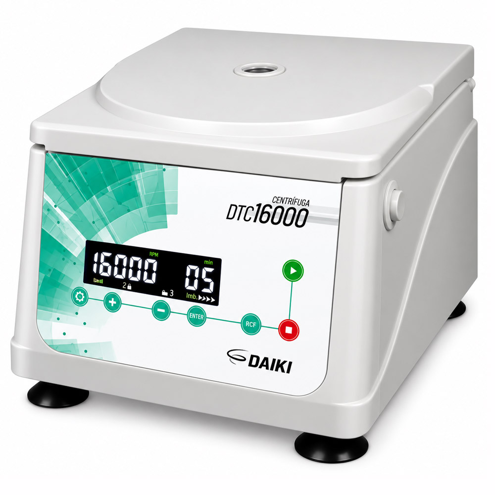 Centrifuga para Tubos tipo EPPENDORF 2 Centrífuga para Tubos tipo EPPENDORF ou Microhematócrito - Faixa de Velocidade 16.000 RPM - Modelo DTC-16000 - DAIKI