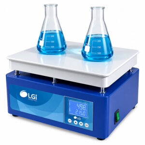 Chapa Aquecedora Digital com Plataforma em Inox- Faixa de Trabalho Ambiente +20 ~ 350°C - Com Timer - Modelo LGI-HP-300D
