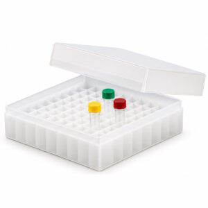Criobox para 100 Tubos de 1,5 a 2,0mL - Tampa Destacável Neutro - Modelo 31018100 - CRALPLAST