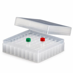 Criobox para 81 Tubos de 1,5 a 2,0mL - Tampa Destacável Neutro - Modelo 31018081 - CRALPLAST