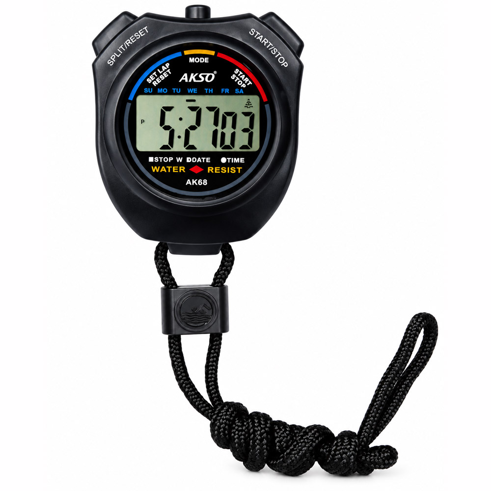 Cronometro Digital Modelo AK68 1 Cronômetro Digital - Resolução 1/100 segundos - Temperatura de operação 0 a 50°C - Modelo AK68 - AKSO