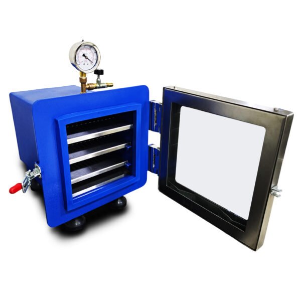 Dessecador a Vácuo tipo Dry Box em Aço e Vidro - Capacidade 12 Litros - Com 3 Prateleiras - Modelo SP-175/12 - SPLABOR