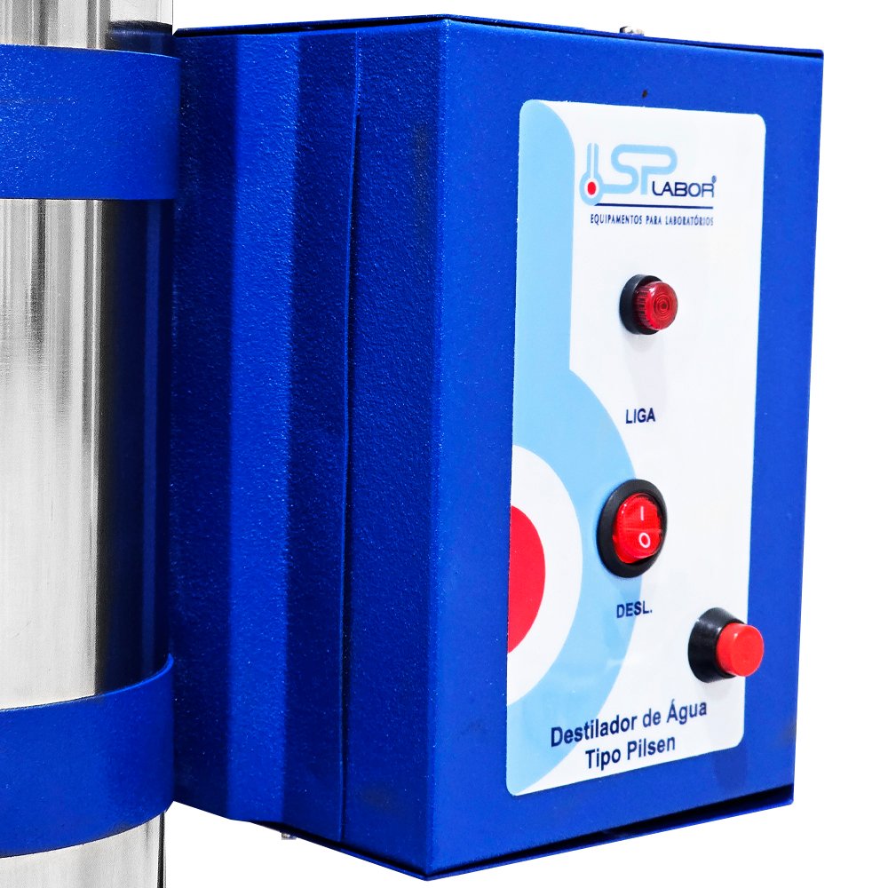 Destilador de Água Totalmente em Aço Inox (Alta Robustez) tipo Pilsen - Rendimento 5 Litros / Hora - Modelo SP5L - SPLABOR- - Imagem 15