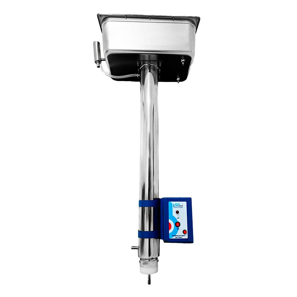 Destilador de Água Totalmente em Aço Inox (Alta Robustez) tipo Pilsen - Rendimento 5 Litros / Hora - Modelo SP5L - SPLABOR- - Imagem 4
