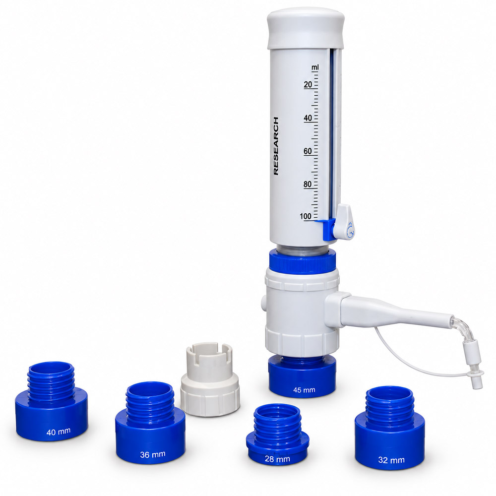 Dispensador de Liquido para Frasco Reagente 2 Dispensador de Líquido para Frasco Reagente – Totalmente Autoclavável em 121°C – Com 6 Adaptadores - Imagem 3