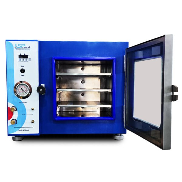 Estufa à Vácuo Microprocessada Digital - Temperatura 10°C acima do ambiente até 200°C - Modelo SP-104 - SPLABOR - Imagem 3
