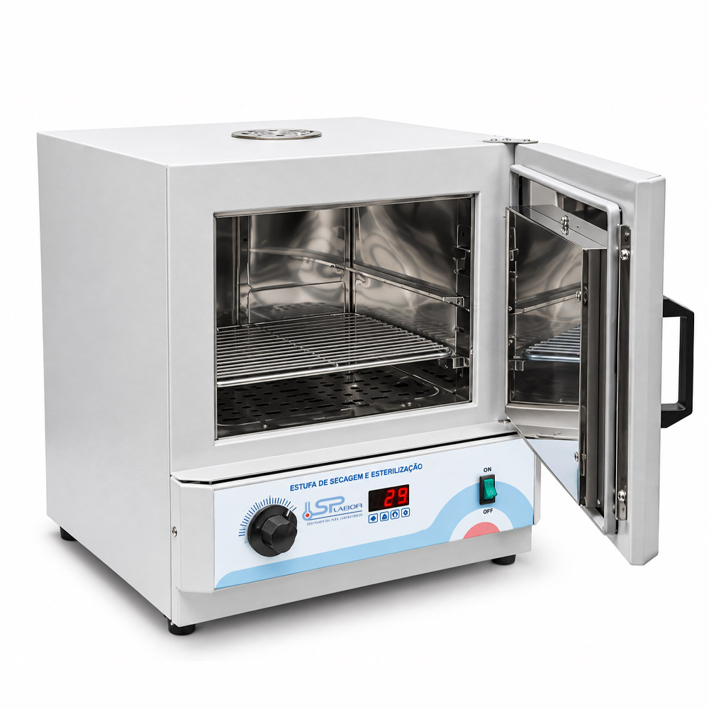 Estufa de Secagem e Esterilizacao Microprocessado SP 400 Estufa de Secagem e Esterilização Microprocessado Digital com Interior em Aço Inox - Temperatura 200°C - Modelo SP-400 - SPLABOR