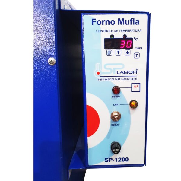 Forno Mufla Digital Microprocessado - Com 1 Rampa - Dimensões Internas (CxLxA) 20x15x15 cm - Capacidade 4,5 Litros - Modelo SP-1200DM/C - SPLABOR - Image 6
