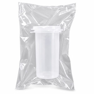 Frasco Plástico Estéril com Tiosulfato de Sódio para Coleta de Água - Capacidade 100mL - Com Tampa - Caixa com 450 Unidades - Modelo 200.058