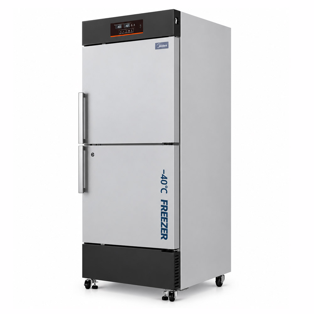 Freezer e Refrigerador Combinado MCD 40L350 1 Freezer e Refrigerador Combinado – 350 Litros - Faixa de Temperatura (Freezer) -20 a -40°C / (Refrigerador) 2 a 8°C – Modelo MCD-40L350 – MIDEA BIOMEDICAL () - Imagem 2