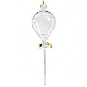 Funil Separação Bola com Rolha de Poli e Torneira de PTFE - VIDROLABOR