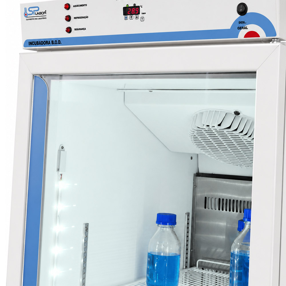 Incubadora para BOD tipo Vitrine 572 litros 8 Incubadora para BOD - Tipo Vitrine - Porta de Vidro - Capacidade 572 Litros - 3 Prateleiras - Modelo SP-209/572 - SPLABOR - Imagem 14