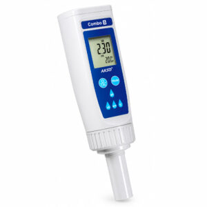 Medidor Multiparâmetro Portátil (pH/Cond/TDS/Sal/Temp) - Faixa de pH -2.00 a 16.00 - Com Soluções e Maleta - Modelo COMBO-5 - AKSO