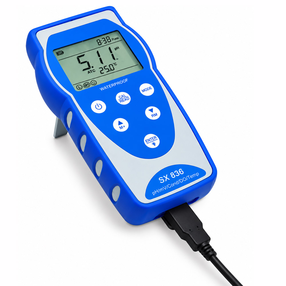 Medidor Multiparametro Portatil SX836 3 1 Medidor Multiparâmetro Portátil (pH/TDS/Condutividade/Oxigênio Dissolvido/Temperatura) - Faixa de Temperatura -20 a 50°C - Modelo SX-836 - AKSO - Imagem 2