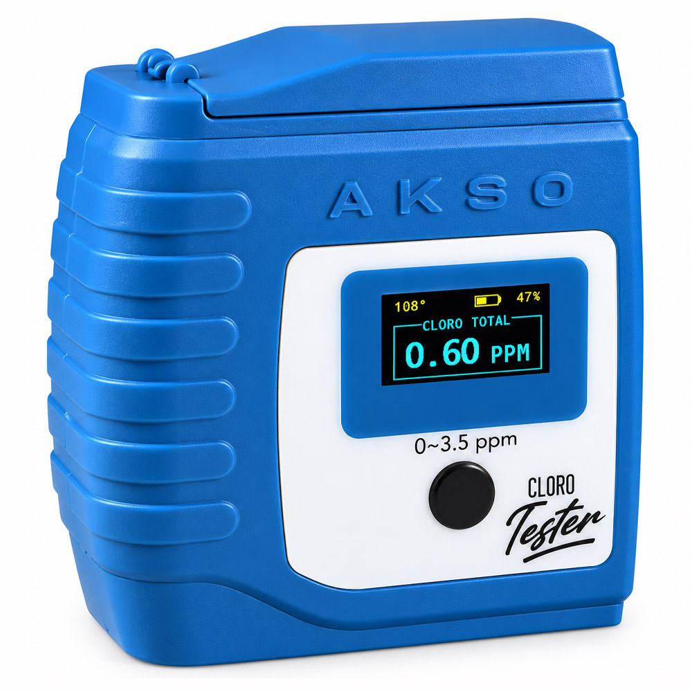 Medidor de Cloro CLORO TESTER 2 Medidor de Cloro - Faixa de Medição 0.00 a 3.50 PPM - Resolução 0.01 PPM - Com Estojo e duas Cubetas - Modelo CLORO-TESTER