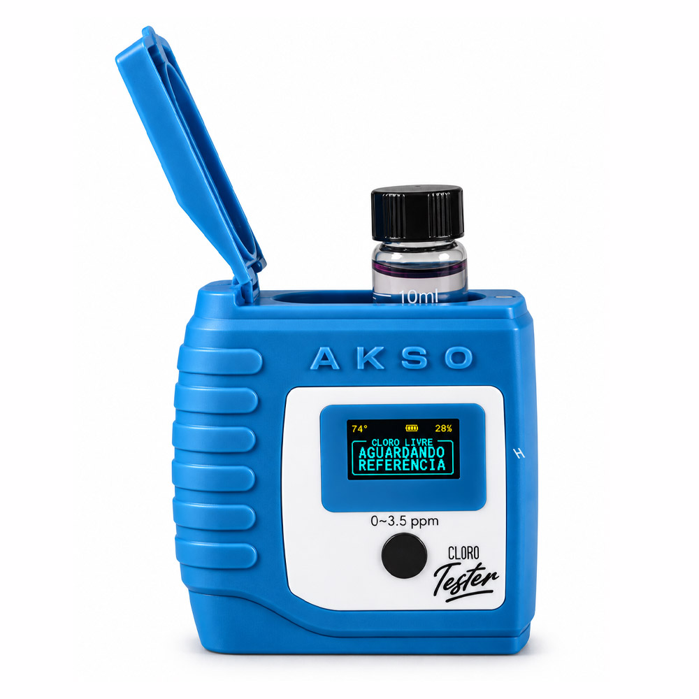 Medidor de Cloro CLORO TESTER 3 Medidor de Cloro - Faixa de Medição 0.00 a 3.50 PPM - Resolução 0.01 PPM - Com Estojo e duas Cubetas - Modelo CLORO-TESTER - Imagem 3