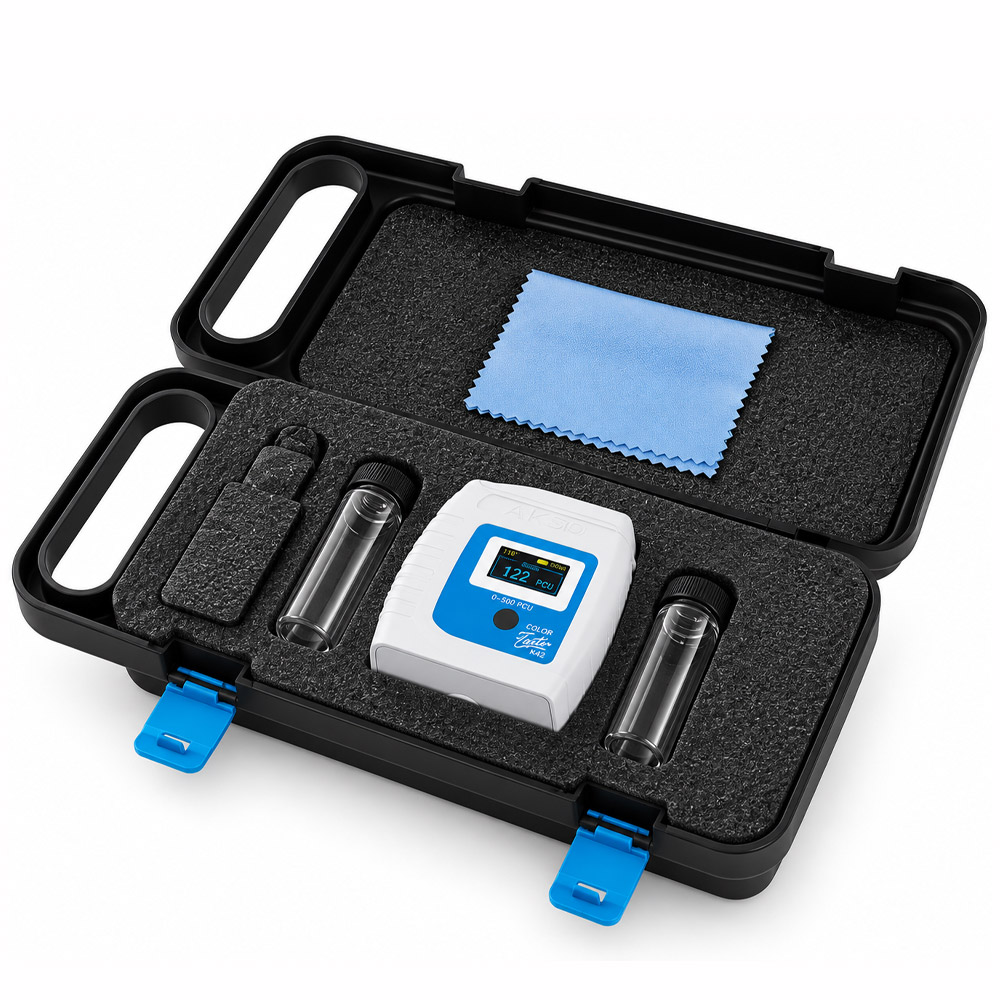 Medidor de Cor para Agua – Faixa de Medicao 0 a 500 PCU 1 Medidor de Cor para Água – Faixa de Medição 0 a 500 PCU – Resolução 1 PCU – Com Estojo e duas Cubetas – Modelo COR-TESTER - Imagem 5