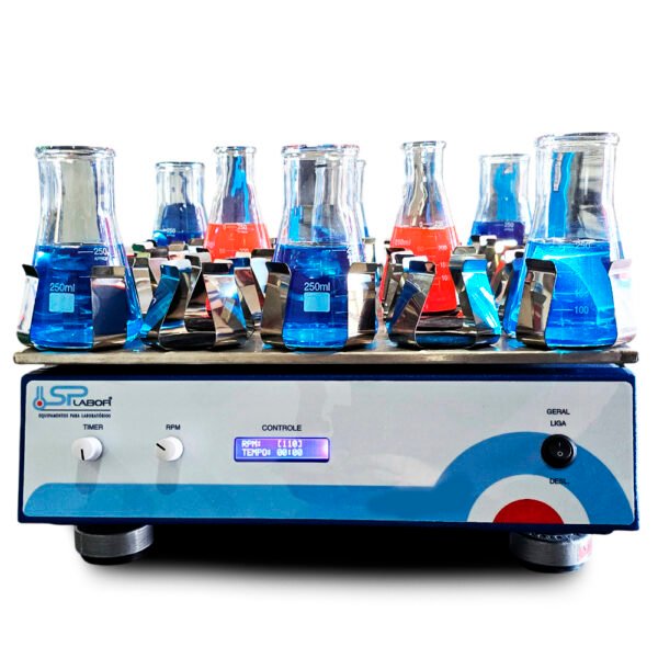Mesa Agitadora Shaker Orbital Digital – Rotação 0 a 250 RPM – Timer Digital de 0 a 999 horas – Com Garras - Modelo SP-180/DT - Imagem 11