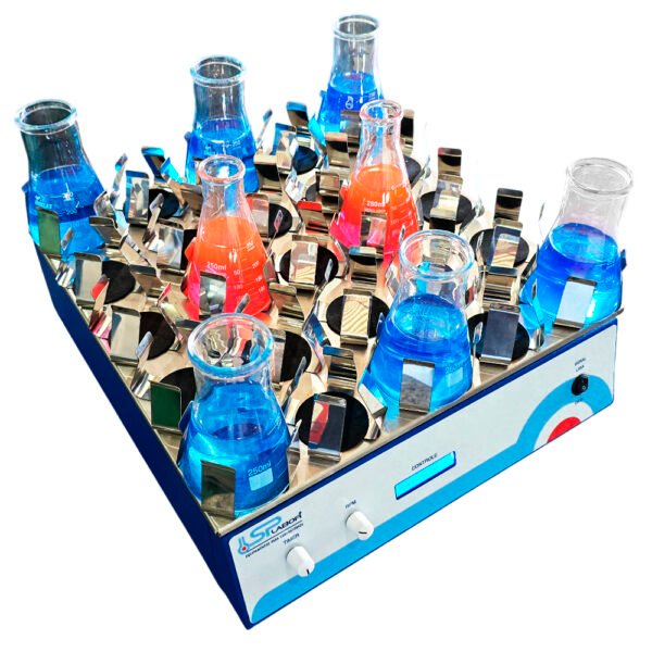 Mesa Agitadora Shaker Orbital Digital – Rotação 0 a 250 RPM – Timer Digital de 0 a 999 horas – Com Garras - Modelo SP-180/DT - Imagem 7
