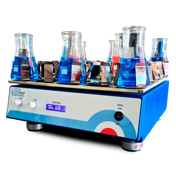 Mesa Agitadora Shaker Orbital Digital – Rotação 0 a 250 RPM – Timer Digital de 0 a 999 horas – Com Garras - Modelo SP-180/DT - Imagem 9