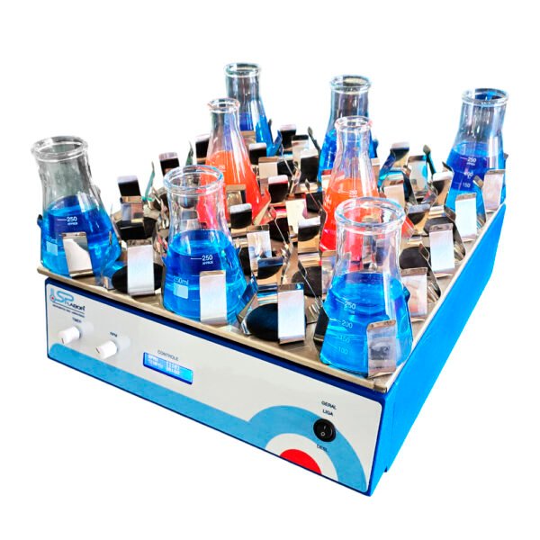 Mesa Agitadora Shaker Orbital Digital – Rotação 0 a 250 RPM – Timer Digital de 0 a 999 horas – Com Garras - Modelo SP-180/DT