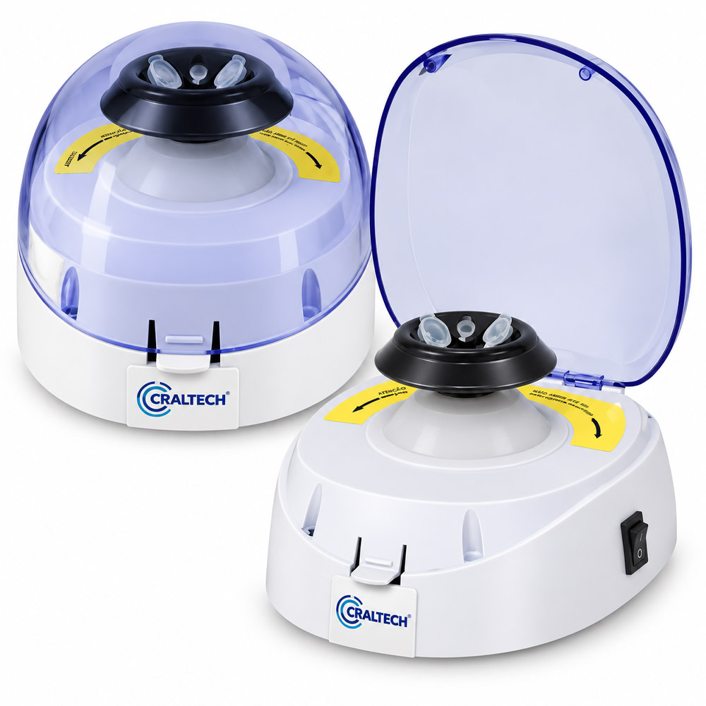 Microcentrifuga para 6 Microtubos CT 6000 2 Microcentrífuga para 6 Microtubos de 1,5 e 2,0mL ou 16 Microtubos de 200uL - Modelo CT-6000