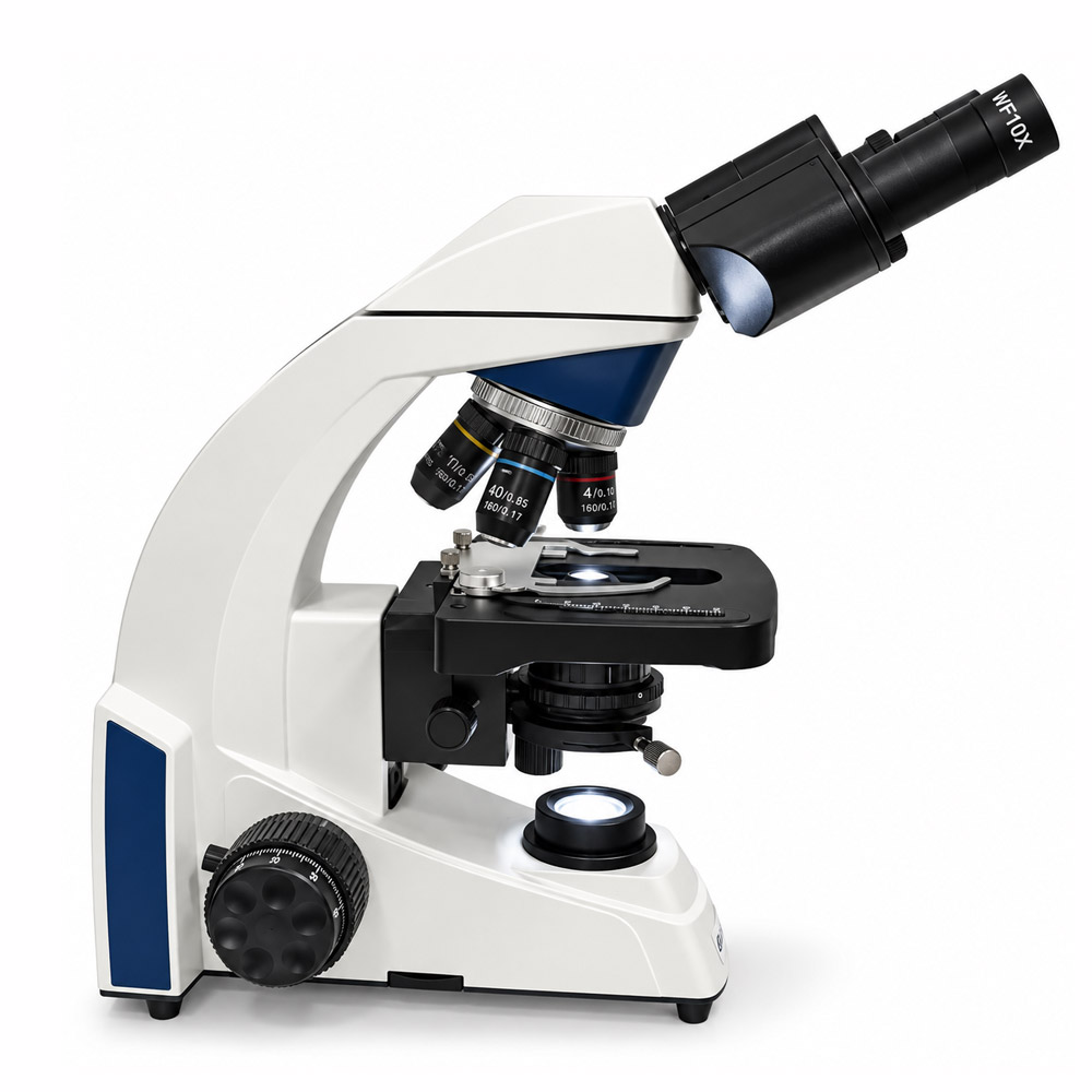 Microscopio Biologico Binocular BLUE1600BA L BAT 6 Microscópio Biológico Binocular - 4 Objetivas Acromáticas - Aumento de até 1600X - Modelo BLUE1600BA-L-BAT - BIOFOCUS - Imagem 5